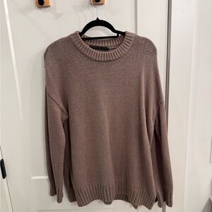 Jenni Kayne Taupe Crew Neck Sweater
